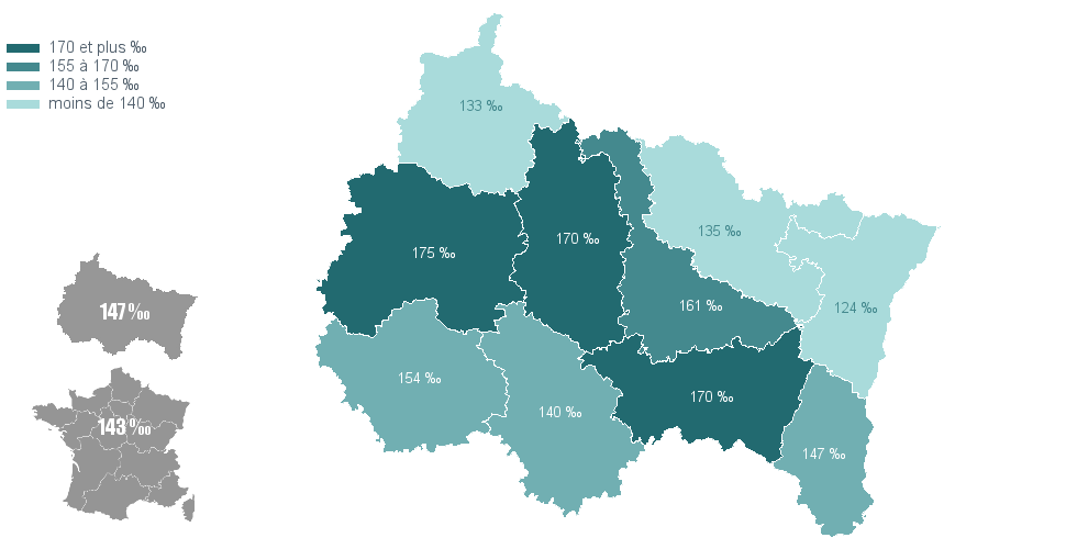 Carte choroplthe de chorovarb