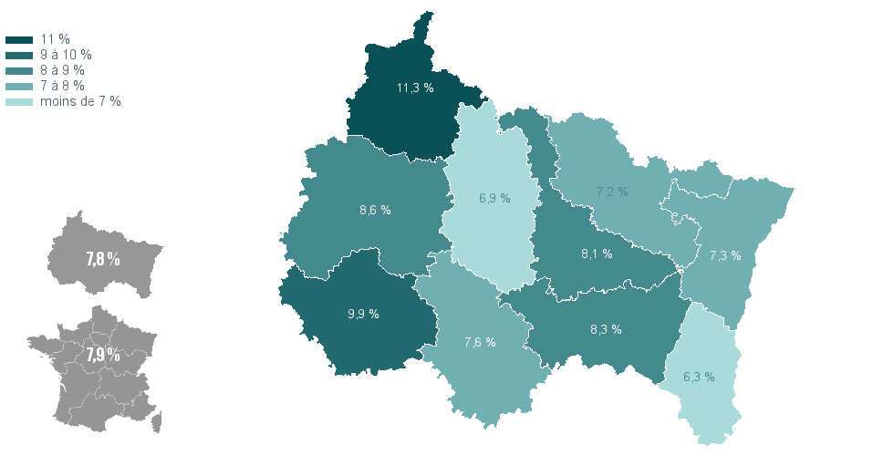 Carte choroplthe de chorovarb