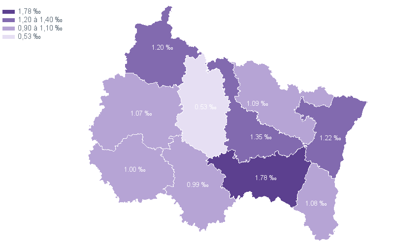 Carte choroplthe de chorovarb