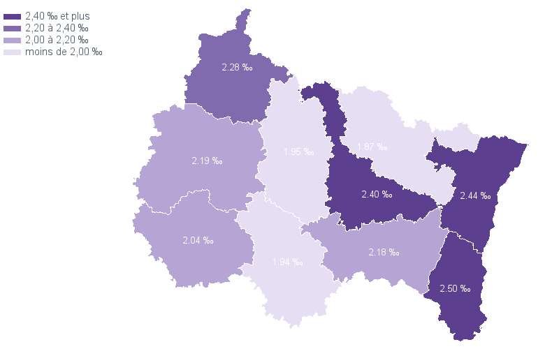 Carte choroplthe de chorovarb