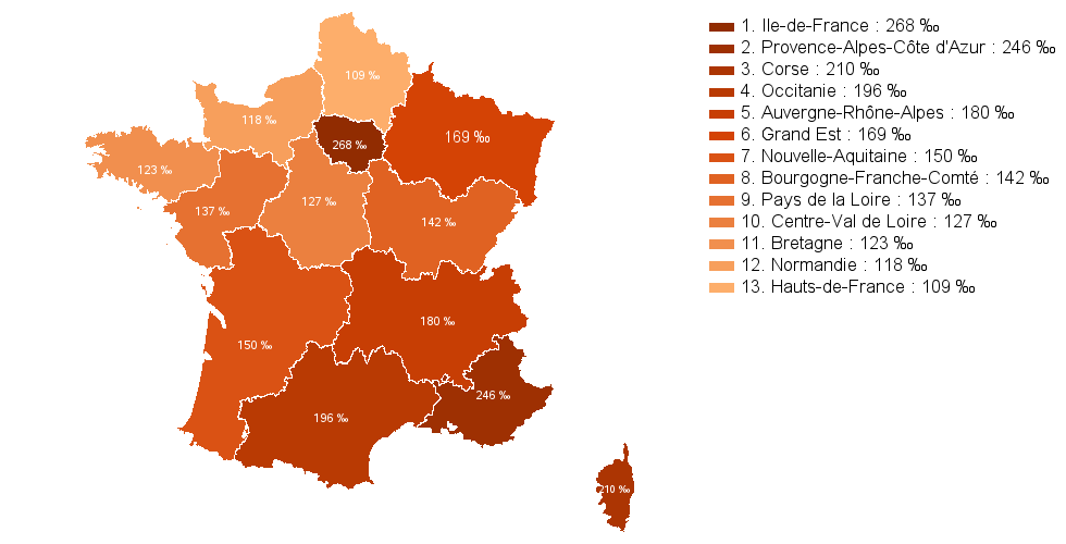 Carte choroplthe de ChoroVar