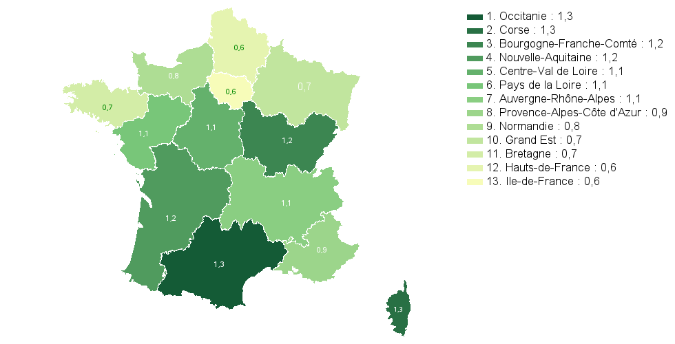 Carte choroplthe de ChoroVar