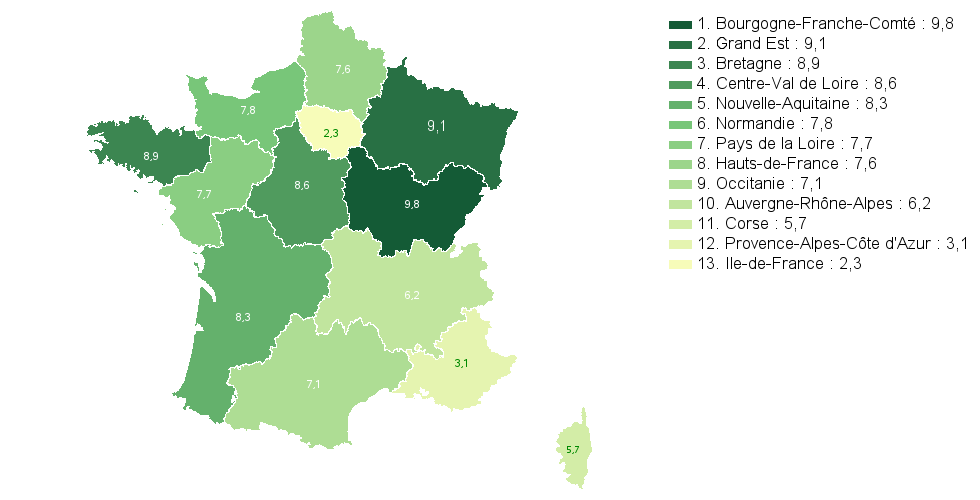 Carte choroplthe de ChoroVar